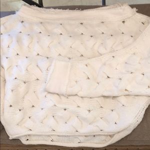 Free People ivory cotton sweater , XS